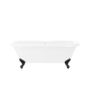 Freestanding Double Ended Roll Top Bath with Black Feet 1690 x 740mm - Park Royal