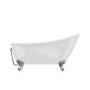 Freestanding Single Ended Roll Top Slipper Bath with Chrome Feet 1625 x 695mm - Lunar