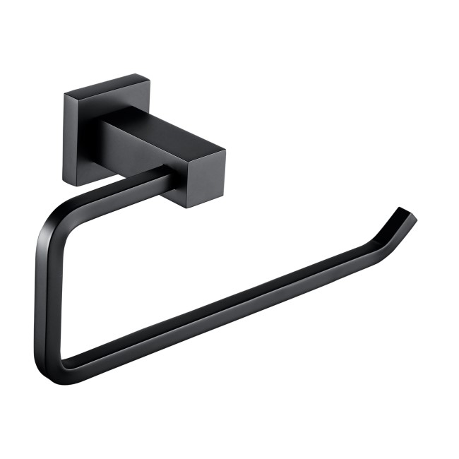 Arissa Matt Black Towel Ring