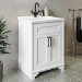 600mm White Freestanding Vanity Unit with Basin - Camden