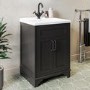 600mm Black Freestanding Vanity Unit with Basin - Camden