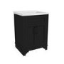 600mm Black Freestanding Vanity Unit with Basin - Camden