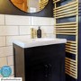 600mm Black Freestanding Vanity Unit with Basin - Camden