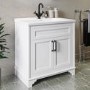 800mm White Freestanding Vanity Unit with Basin - Camden