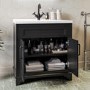 800mm Black Freestanding Vanity Unit with Basin - Camden