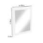 Rectangular White Bathroom Mirror 550 x 700mm - Camden