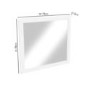 Rectangular White Wall Mirror 750 x 700mm - Camden