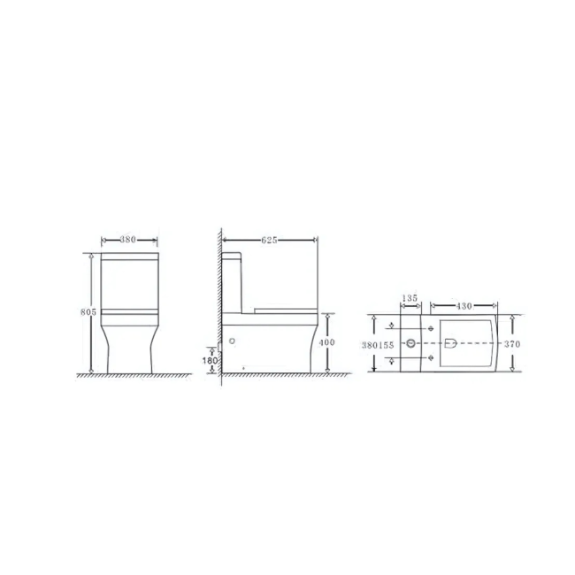 Close Coupled Toilet and Grey Vanity Unit Traditional Bathroom Suite - Baxenden