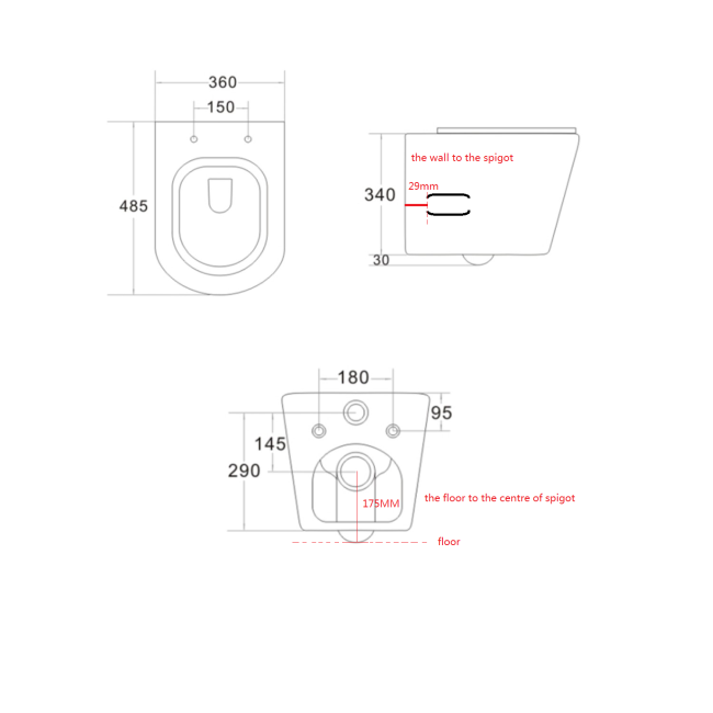 White Wall Hung Rimless Toilet with Soft Close Seat Cistern Frame and Brushed Brass Flush - Verona