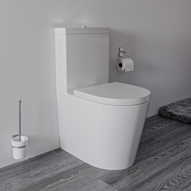 Close Coupled Rimless Toilet with Soft Close Seat - Newport