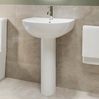 Modern Pedestal Basin 550mm - Newport