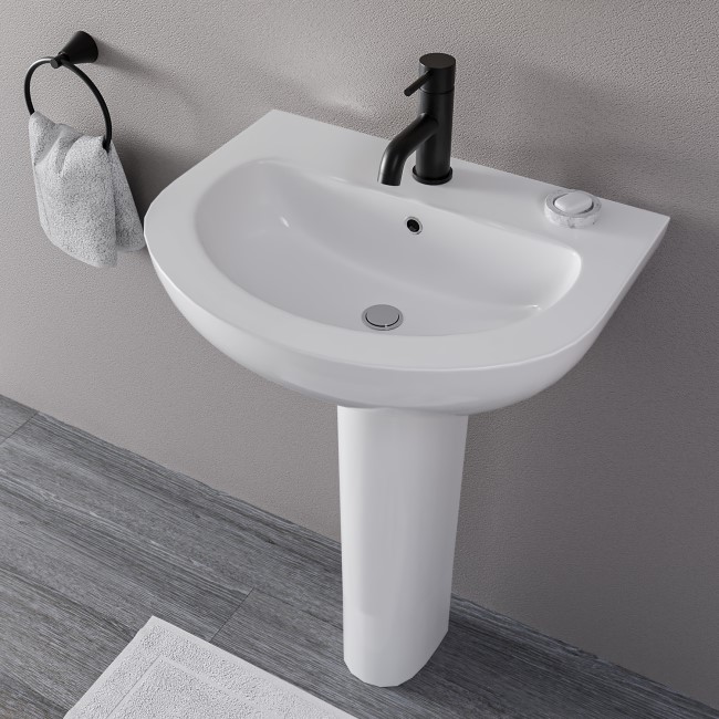 Modern Pedestal Basin 550mm - Newport