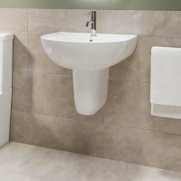 Modern Semi Pedestal Basin 550mm - Newport