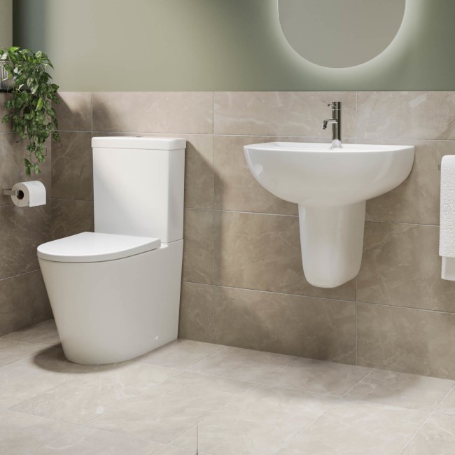 Modern Semi Pedestal Basin 550mm - Newport