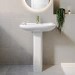 Modern Pedestal Basin 605mm - Ashford