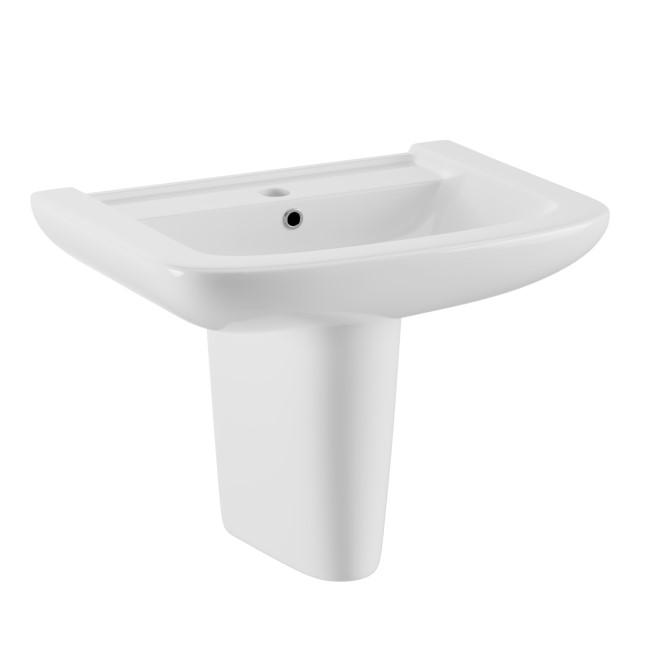 Modern Semi Pedestal Basin 605mm - Ashford