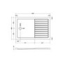 1400x900mm Frameless Walk In Shower Enclosure and Shower Tray - Corvus