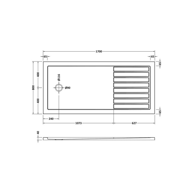 1700 x 800mm Chrome Walk in Shower Enclosure Suite with Ashford Toilet and Basin