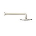 250mm Nickel Round Rainfall Shower Head with Wall Arm