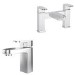 Chrome Bath and Basin Tap Set - Como