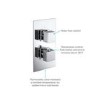 Chrome Single Outlet Wall Mounted Thermostatic Mixer Shower Set - Cube