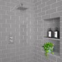 Chrome Single Outlet Wall Mounted Thermostatic Mixer Shower Set - Cube