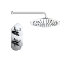 Chrome Single Outlet Wall Mounted Thermostatic Mixer Shower Set With 300mm Shower Head - Flow