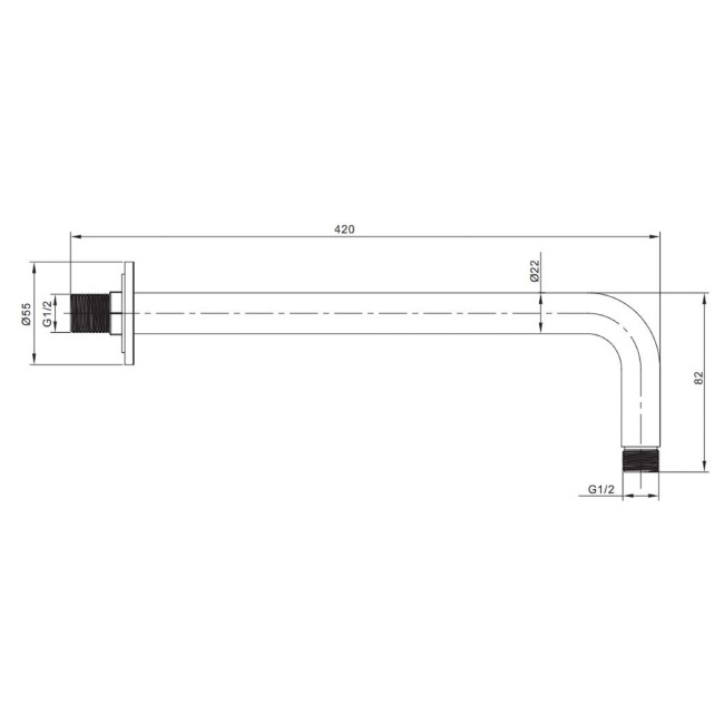 Chrome Triple Outlet Wall Mounted Mixer Shower Set With Hand Shower and Bath Filler Spout - Arissa