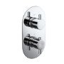 Chrome Dual Outlet Wall Mounted Mixer Shower Set With Hand Shower - Arissa