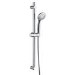 Chrome Round Easy Adjustable Height Slide Rail Kit with Hand Shower