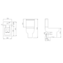 Close Coupled Toilet and Semi Pedestal Basin Bathroom Suite - Seren