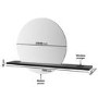 Round LED Bathroom Mirror with Black Shelf - 50cm - Ersa