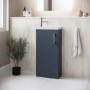 400mm Blue Cloakroom Freestanding Vanity Unit with Basin and Chrome Handle - Ashford