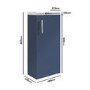 400mm Blue Cloakroom Freestanding Vanity Unit with Basin and Chrome Handle - Ashford