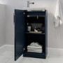 Wall Hung Toilet and Navy Matt Gloss Basin Vanity Unit Cloakroom Suite - Ashford