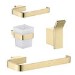 Arissa Brushed Brass 4 Piece Bathroom Accessory Set 