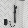 Black Single Outlet Thermostatic Mixer Shower Set with Hand Shower - Arissa