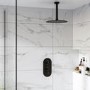 Black Single Outlet Ceiling Mounted Thermostatic Mixer Shower Set - Arissa