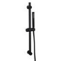 Black Dual Outlet Ceiling Mounted Thermostatic Mixer Shower Set with Hand Shower - Arissa