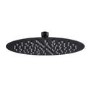 Black 250mm Round Rainfall Shower Head - Arissa