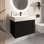 800mm Black Wall Hung Vanity Unit with Basin - Morella