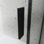 Black 8mm Glass Frameless Rectangular Sliding Shower Enclosure with Shower Tray 1200x800mm - Aquila