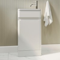 410mm White Cloakroom Vanity Unit with Basin - Pendle