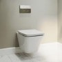 Wall Hung Toilet and White Gloss Basin Vanity Unit Cloakroom Suite - Pendle