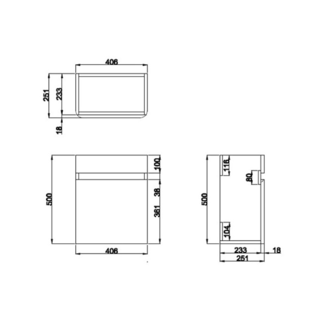 410mm Dark Grey Wall Hung Cloakroom Vanity Unit with Basin - Pendle