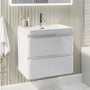 600mm White Wall Hung Vanity Unit with Basin - Pendle