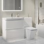 1300mm White Toilet and Sink Unit with Square Toilet - Pendle