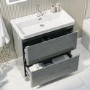 800mm Light Grey Freestanding Vanity Unit with Basin - Pendle