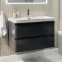 800mm Dark Grey Wall Hung Vanity Unit with Basin - Pendle