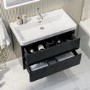 800mm Dark Grey Wall Hung Vanity Unit with Basin - Pendle